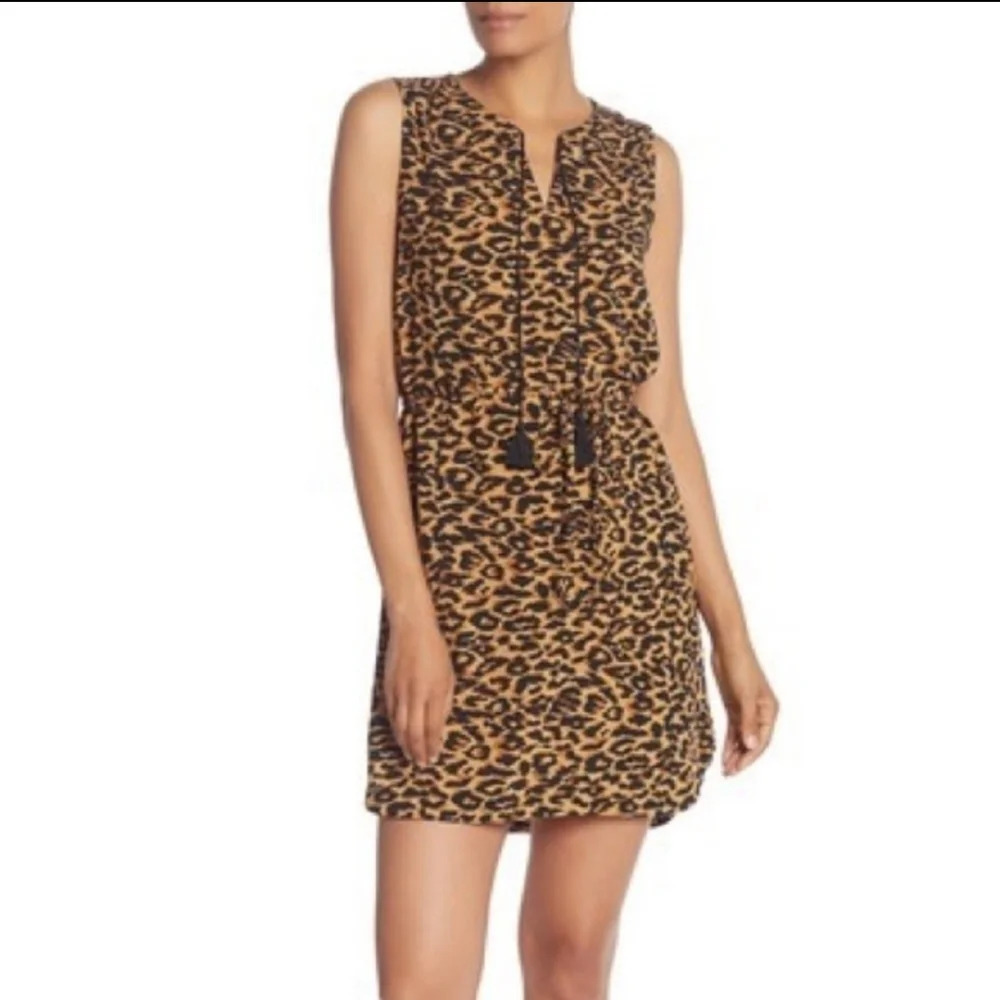 Beachlunchlounge Leopard Print Tassel Dress
